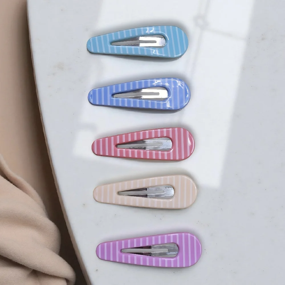 Set‎ of 5 Stripe Hair Clip Set